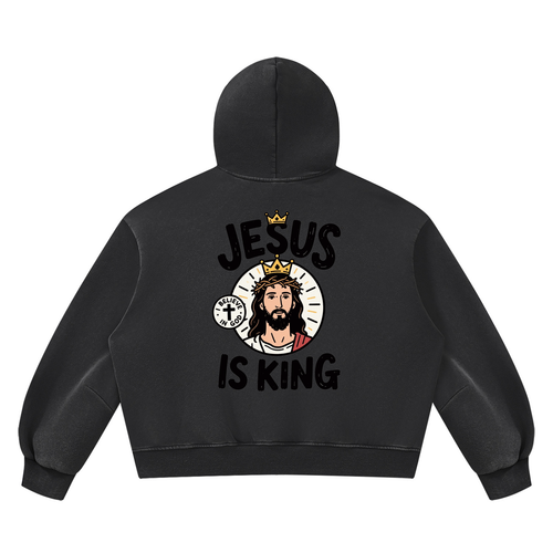 Unisex Vintage Wash Boxy Fleece Hoodie